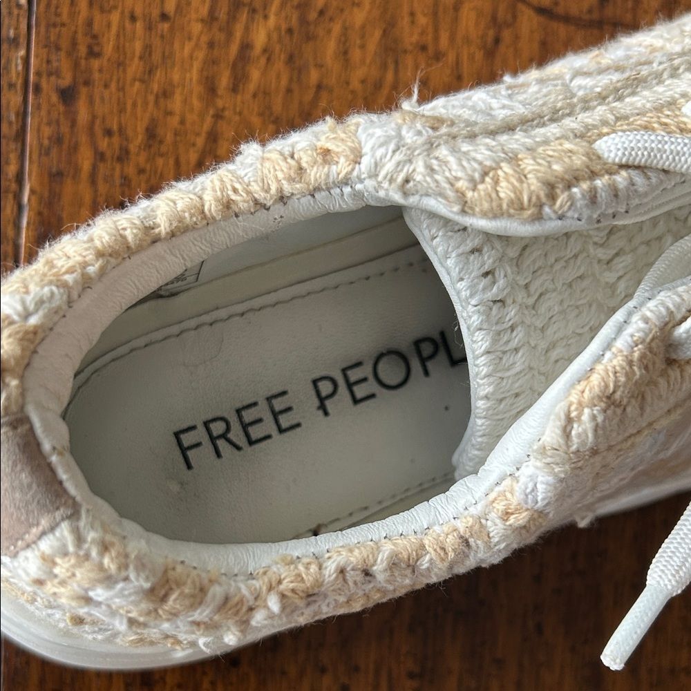 EUC Free People Catch Me If You Can Crochet Platform Sneakers 8 - Picture 2 of 5